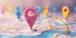 3D Accurate Place map pin gps indicator icons illustration for endpoint.