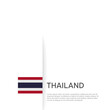 Thailand flag background. State patriotic thai banner, cover. Document template with thailand flag on white background. National poster. Business booklet. Vector illustration, simple design
