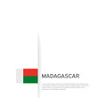 Madagascar flag background. State patriotic madagascar banner, cover. Document template, flag on white background. National poster. Business booklet. Vector illustration, simple design