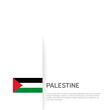 Palestine flag background. State patriotic palestinian banner, cover. Document template with palestine flag on white background. National poster. Business booklet. Vector illustration, simple design