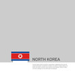North korea flag background. State patriotic north korean banner, cover. Democratic People Republic of Korea flag. DPRK. Template. National poster. Business booklet. Vector illustration, simple design