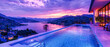 Breathtaking Sunset View Over a Serene Lake in the Swiss Alps, Offering a Peaceful Retreat with Panoramic Scenery