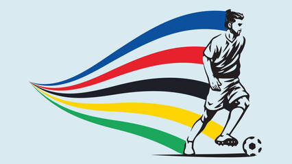 Wall Mural - Vector trophy of the European Football Championship 2024 in Germany vector illustration.