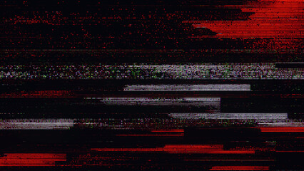 Wall Mural - glitch noise static television vfx. visual video effects stripes background, crt tv screen no signal