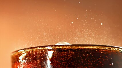 Canvas Print - Super slow motion cola drink. High quality FullHD footage