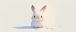 A beautiful drawing of a rabbit with a white background, suitable for backgrounds and websites. Image generated by AI