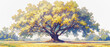A beautiful drawing of a tree with a white background, suitable for backgrounds and websites. Image generated by AI