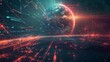Global Network on Digital World in a Futuristic Tech Sphere