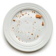 mpty plate with crumbs on it, symbolizing the absence of food and the presence of hunger