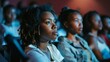 Host a film screening series featuring movies directed by women, focusing on themes of resilience, empowerment, and female solidarity ,high detailed