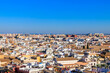 Aerial panoramic view of the old city rooftops from the Giralda Tower in Seville, Andalusia, Spain