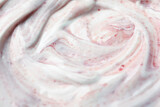 Fototapeta Panele - Tasty yoghurt with jam as background, closeup