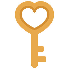 Wall Mural - Heart Shape Key Icon