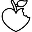 Heart Shape Apple Icon