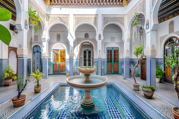 moroccan riad reflecting the distinctive architecture