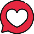 Heart Circle Message Icon