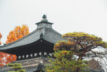 Tofuku-ji Buddhist Temple Roof Detail, Kyoto, Honshu, Japan