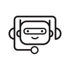 Canvas Print - chatbot service internet icon