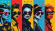 Each face tells a story in this vibrant collection of trendy pop art illustrations, a perfect blend of fashion and expressive character design