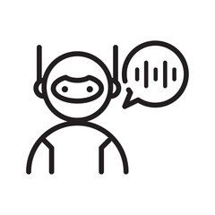 Sticker - chatbot communication online icon