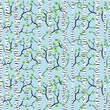 Birch forest, stylized drawing, seamless pattern, vector design	