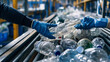 Separation of waste pet bottles, recycling, recovery of waste