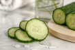 The magical effects of a cucumber-infused skin care product,