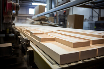 board production, woodworking production, lumber factory