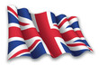 Realistic waving flag of United kingdom