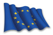 Realistic waving flag of European Union