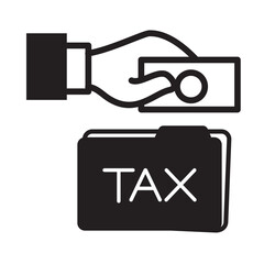 Wall Mural - tax day pay icon