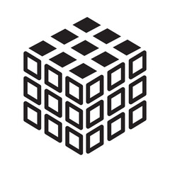 Sticker - virtual reality cube geometric