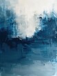 Abstract blue watercolor painting with gradient shades, modern art background.