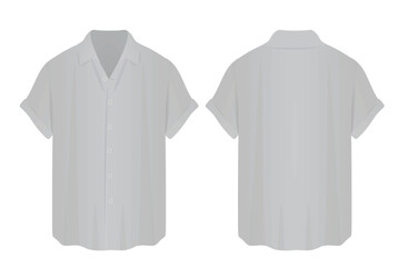 Grey short sleeve shirt. vector 