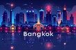 Minimalist Lineart City Poster of Bangkok

