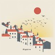 Minimalist Lineart City Poster of Algarve

