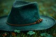 Closeup of a leprechauns green hat on St Patricks Day in Ireland. Concept St Patricks Day, Leprechaun Hat, Closeup Photography, Ireland, Green Color