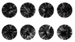Set of Circles PNG Silhouettes