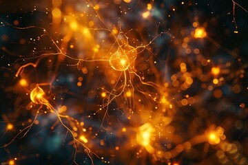 Poster - a computer generated image of a network of neurons connected to each other