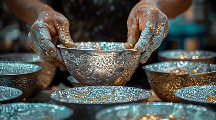 Making silverware. Original silversmiths on the road