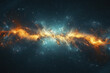 stunning galaxy view, vibrant cosmic clouds and stars in deep space