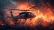A combat medic helicopter landing under fire to evacuate casualties, emphasizing urgency and heroism
