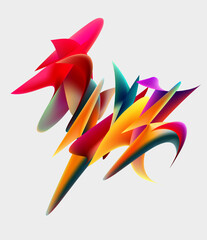 Wall Mural - abstract colorful shape of spiral elements. bright geometric background.
