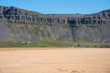 Wall Mural - Raudasandur beach in the westfjords of Iceland