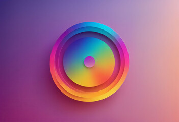 Wall Mural - Colorful round gradient element