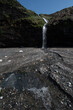 The waterfall at Tregardock Beach Cornwall