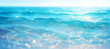 Serene Ocean Waves Glistening Under a Clear Blue Sky on a Sunny Day. Gentle waves ripple across the surface of the ocean, reflecting the sunlight in a myriad of sparkling lights. The clear blue sky.