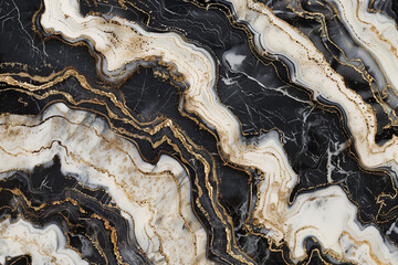 Wall Mural - gold, white and black marble surface texture, blank nature stone background