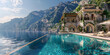 Photo the popular resort amara dolce vita luxury hotel, Positanos Seaside Grandeur Exploring the Lush Landscapes and Crystal Waters of Italys Famous Coast