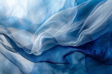 Wall Mural - Abstract gradient smooth Blurred Watercolor Silver Blue background image